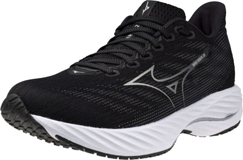 Mizuno Wave Rider 28 WIDE FIT (D) Women's Running Shoes - Black - View 6