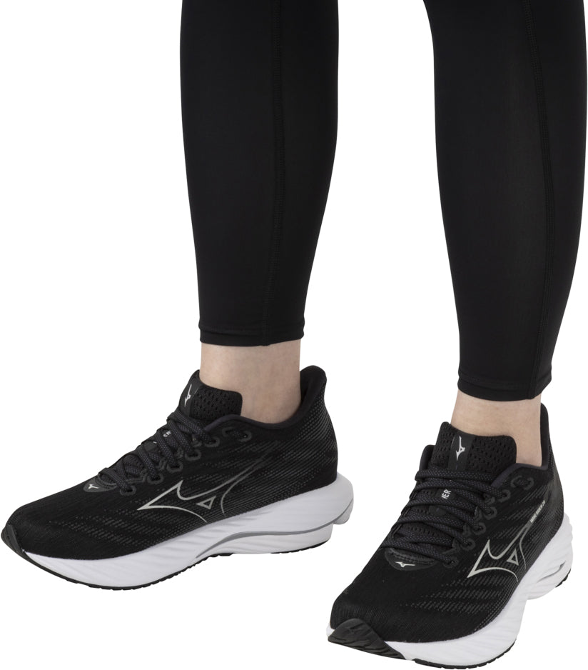 Mizuno Wave Rider 28 WIDE FIT (D) Women's Running Shoes - Black - View 7