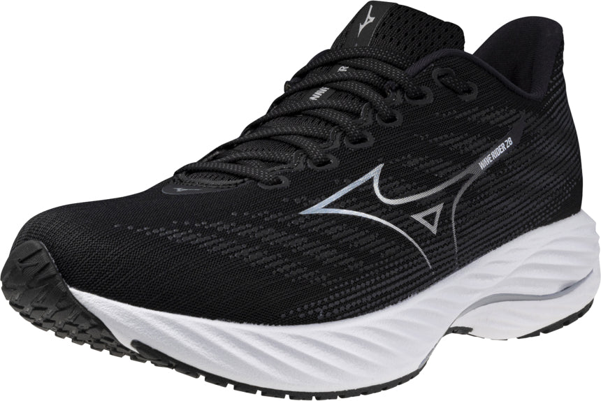 Mizuno Wave Rider 28 WIDE FIT (2E) Men's Running Shoes - Black - View 6