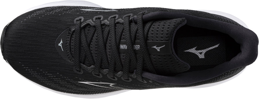 Mizuno Wave Rider 28 WIDE FIT (2E) Men's Running Shoes - Black - View 4
