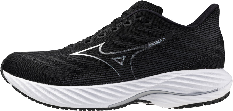 Mizuno Wave Rider 28 WIDE FIT (2E) Men's Running Shoes - Black - View 1