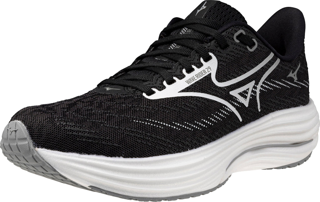 Mizuno Wave Rider 29 WIDE FIT (D) Women's Running Shoes - Black - View 6