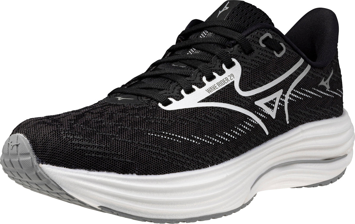 Mizuno Wave Rider 29 WIDE FIT (D) Women's Running Shoes - Black - View 6
