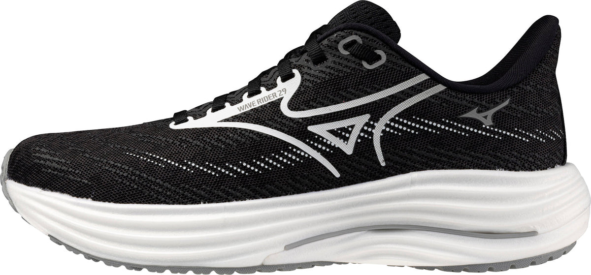 Mizuno Wave Rider 29 WIDE FIT (D) Women's Running Shoes - Black - View 1