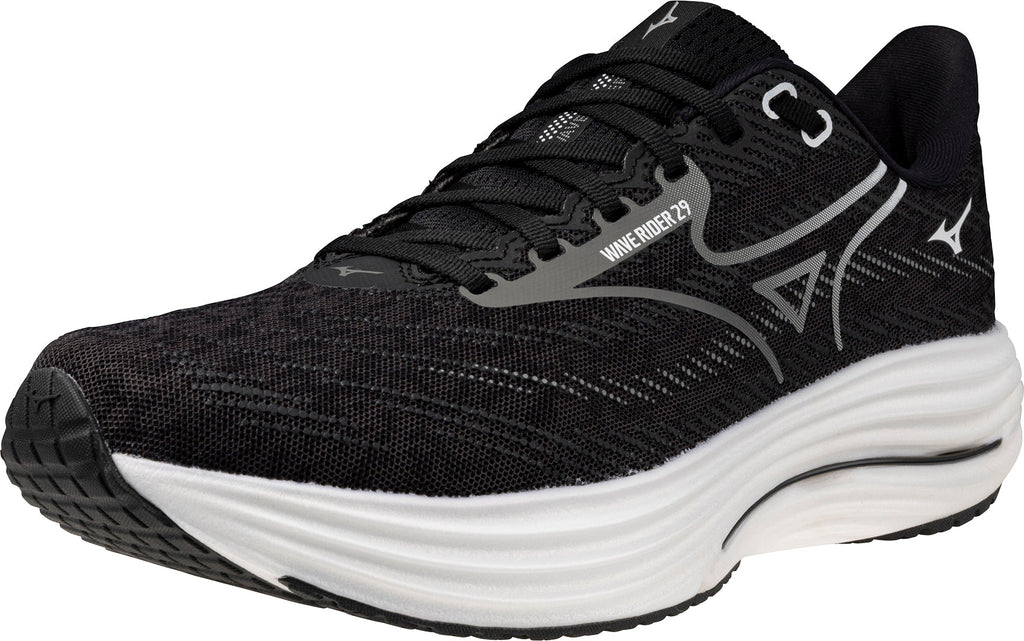 Mizuno Wave Rider 29 WIDE FIT (2E) Men's Running Shoes - Black - View 6