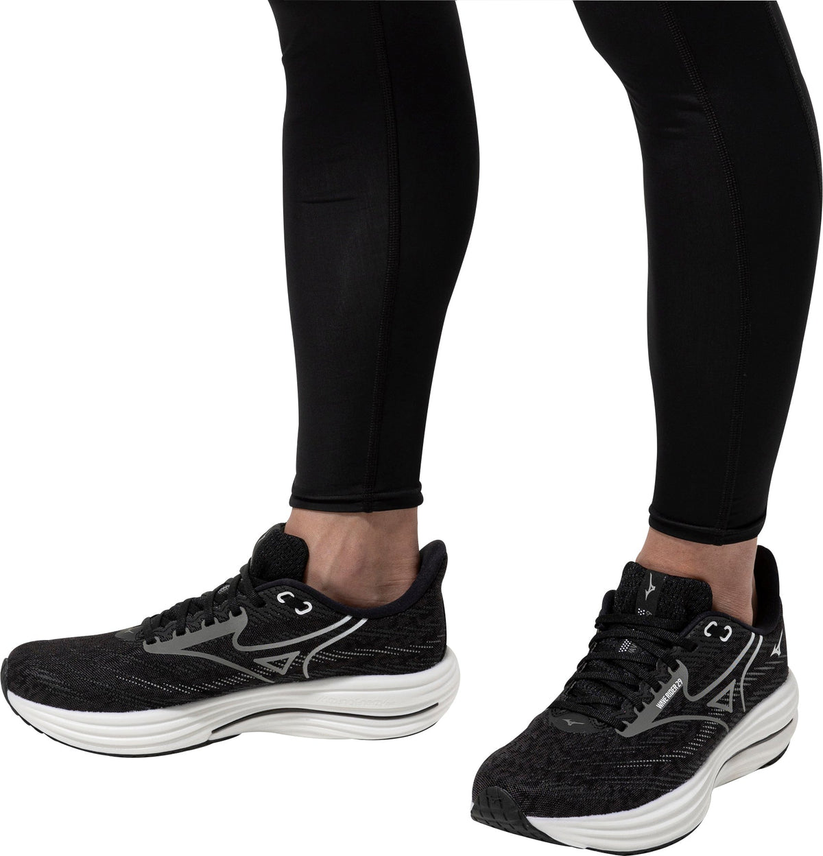 Mizuno Wave Rider 29 WIDE FIT (2E) Men's Running Shoes - Black - View 7