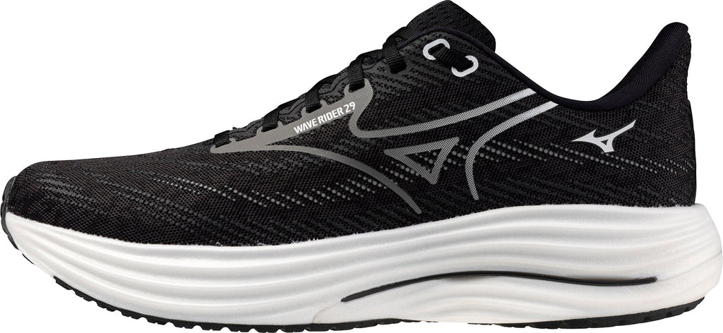 Mizuno Wave Rider 29 WIDE FIT (2E) Men's Running Shoes - Black - View 1