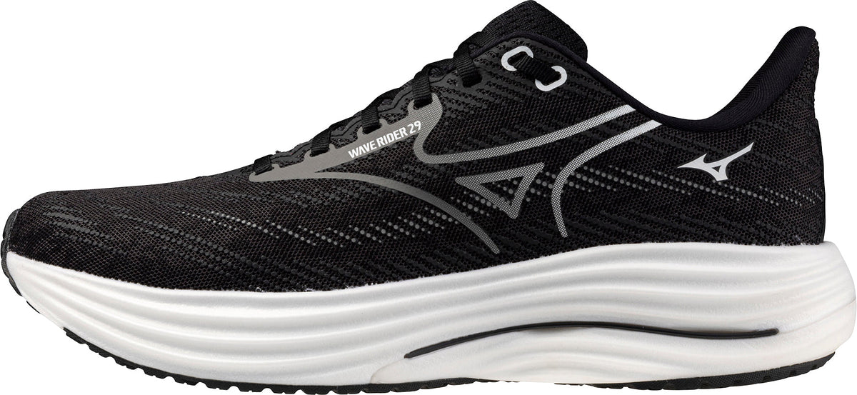 Mizuno Wave Rider 29 WIDE FIT (2E) Men's Running Shoes - Black - View 1