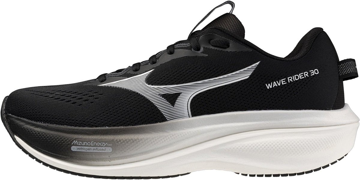 Mizuno Wave Rider 30 WIDE FIT Men's Running Shoes - Black - View 1