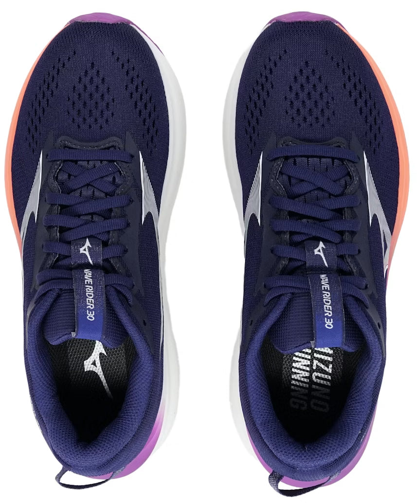 Mizuno Wave Rider 30 Women's Running Shoes - Blue - View 4