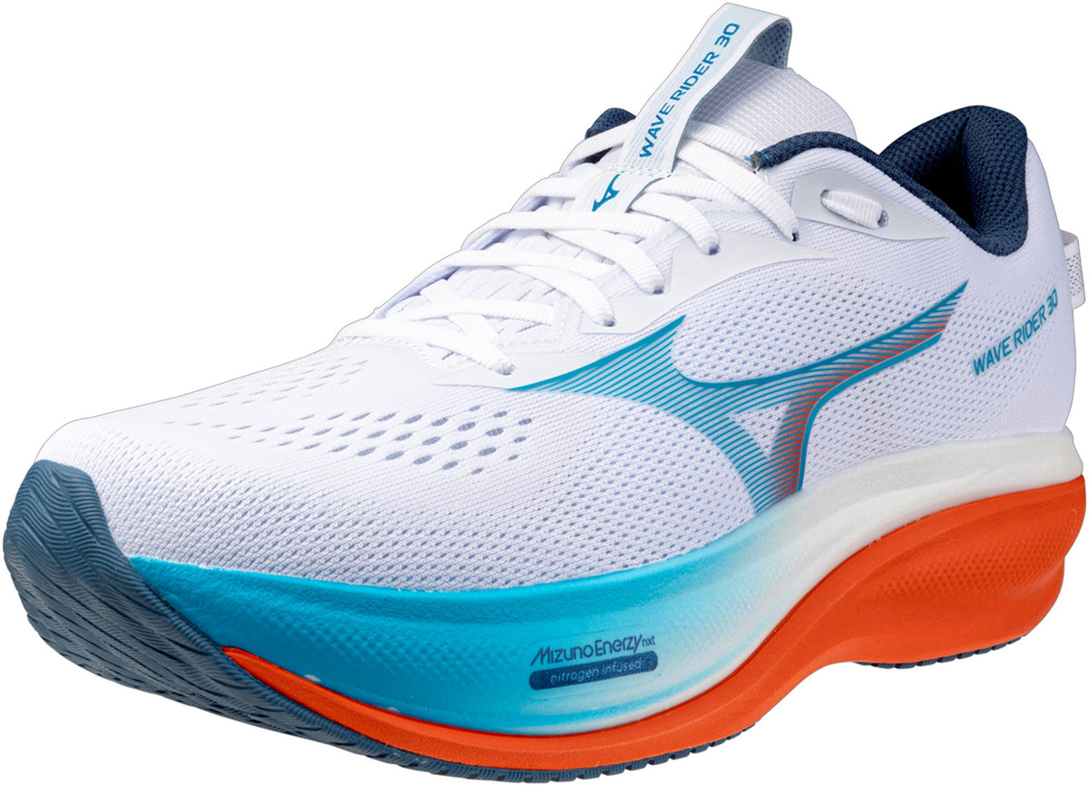 Mizuno Wave Rider 30 Men's Running Shoes - White - View 6