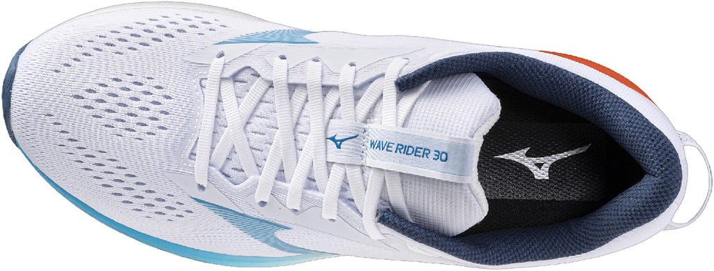 Mizuno Wave Rider 30 Men's Running Shoes - White - View 4