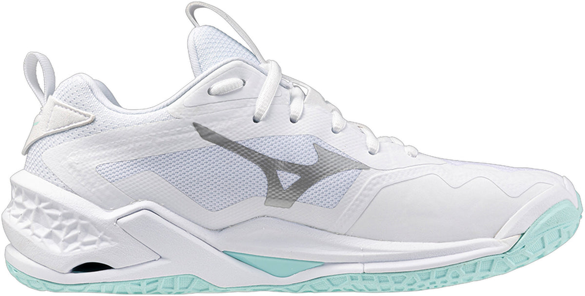 Mizuno Wave Stealth Neo 2 Women's Netball Shoes - White - View 3