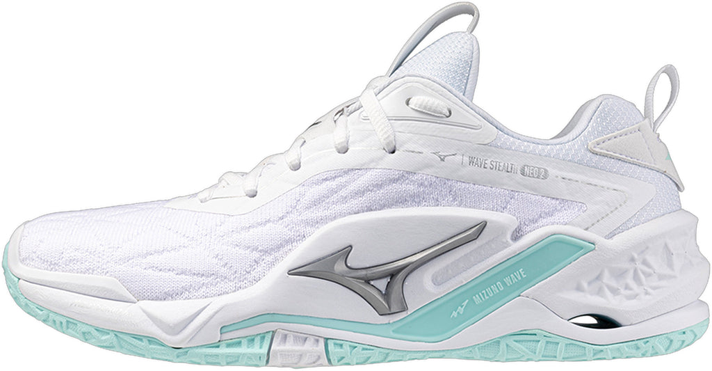 Mizuno Wave Stealth Neo 2 Women's Netball Shoes - White - View 1
