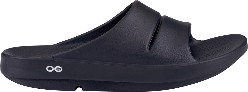 Oofos OOahh Recovery Sliders - Black - View 1