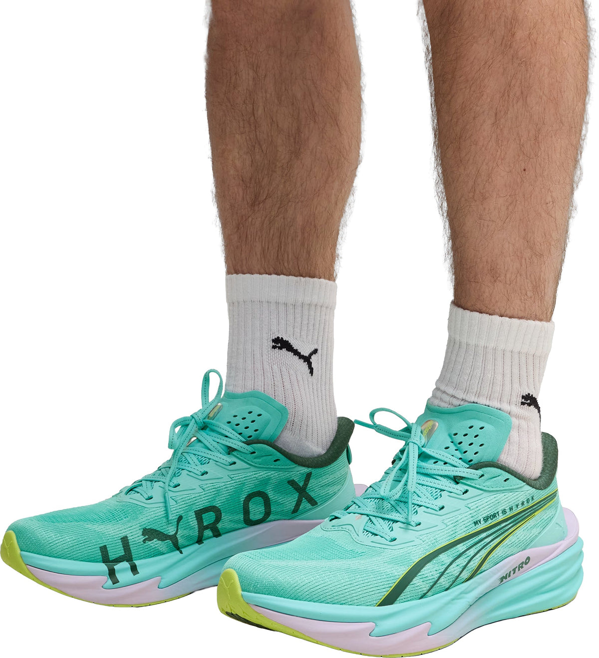 Puma Deviate Nitro 4 HYROX Men's Running Shoes - Green - View 8