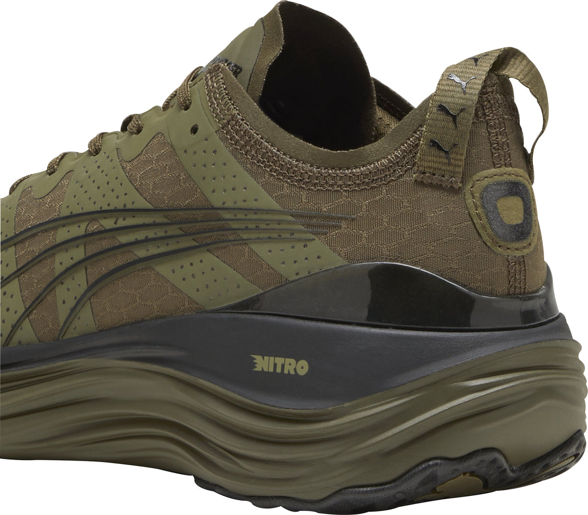 Puma ForeverRun Nitro WTR Men's Running Shoes - Green - View 7