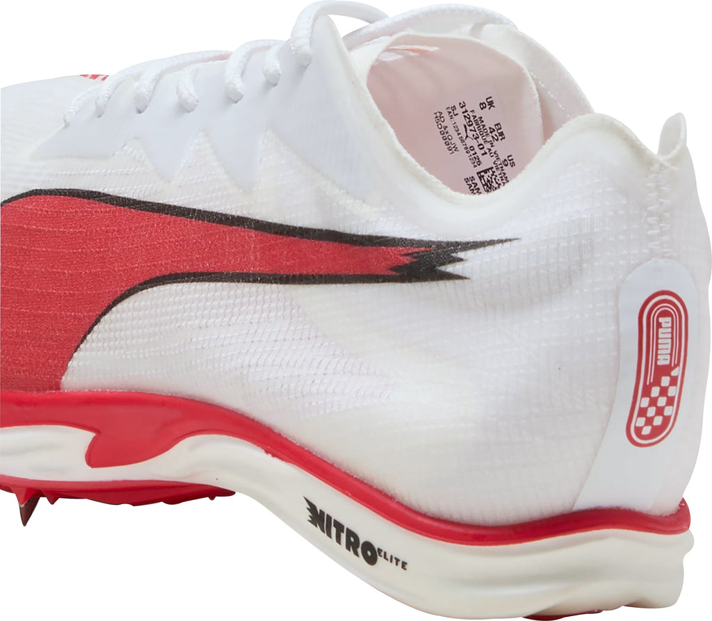 Puma Mid Distance Nitro Elite 3 Running Spikes - White - View 6