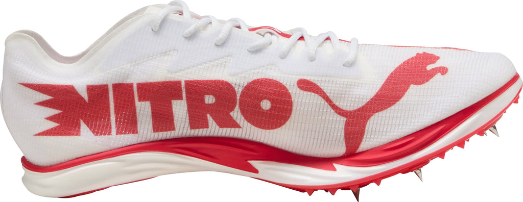Puma Mid Distance Nitro Elite 3 Running Spikes - White - View 3