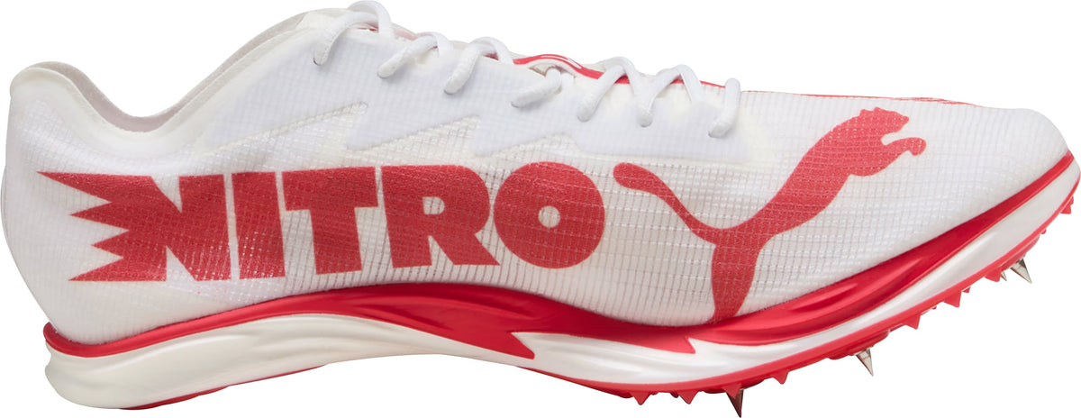 Puma Mid Distance Nitro Elite 3 Running Spikes - White - View 3