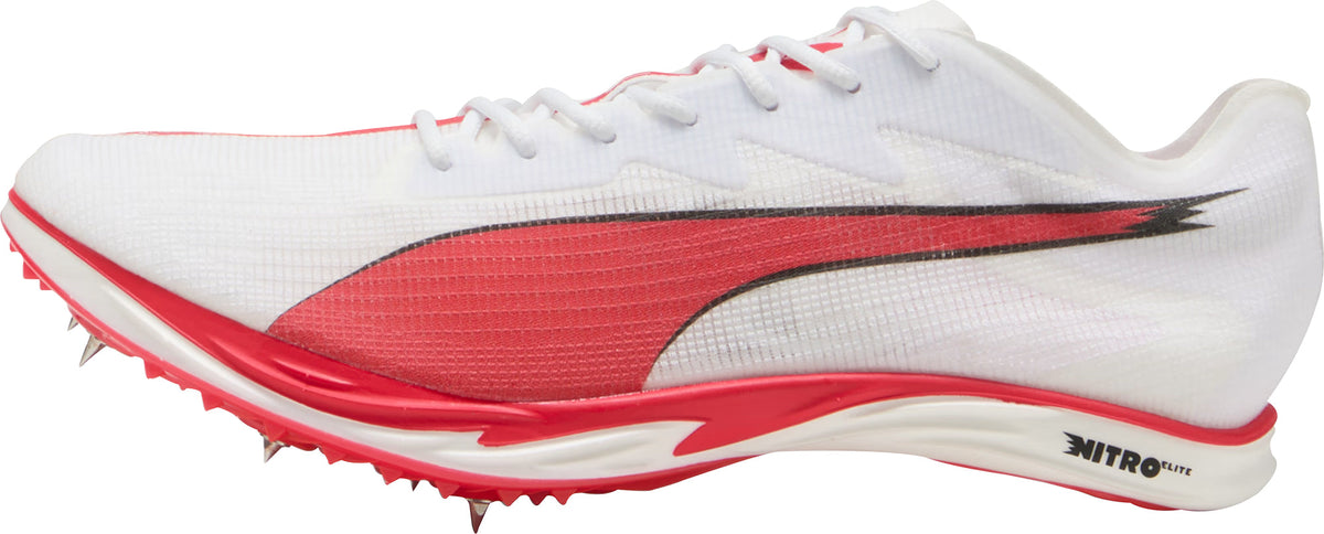 Puma Mid Distance Nitro Elite 3 Running Spikes - White - View 1