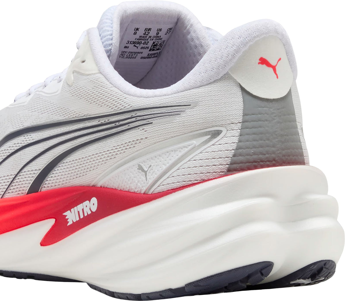 Puma Velocity Nitro 5 WIDE FIT Men's Running Shoes - White - View 6