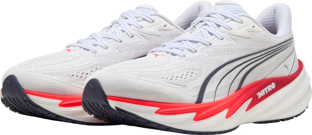 Puma Velocity Nitro 5 WIDE FIT Men's Running Shoes - White - View 5