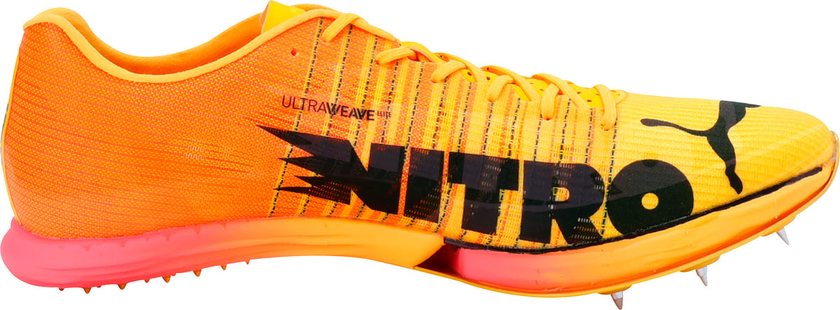 Puma evoSpeed Forte Nitro Elite Running Spikes - Orange - View 3