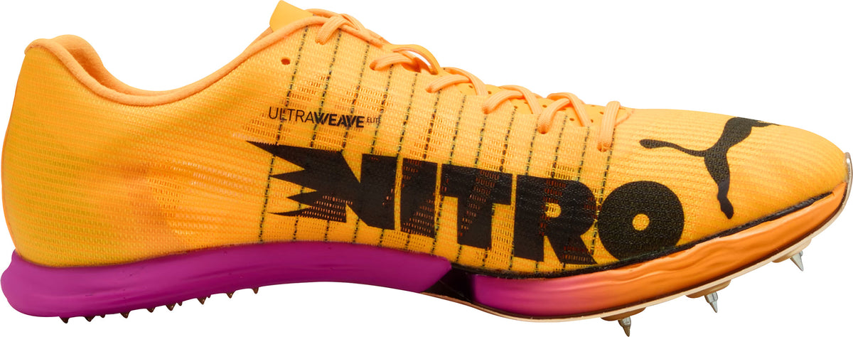 Puma evoSpeed Forte Nitro Elite Running Spikes - Orange - View 3