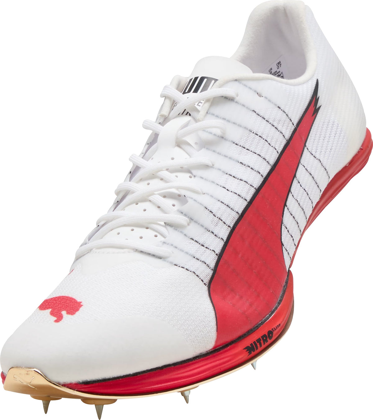 Puma evoSpeed Forte Nitro Elite Running Spikes - White - View 7