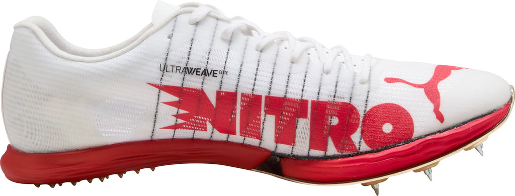 Puma evoSpeed Forte Nitro Elite Running Spikes - White - View 3