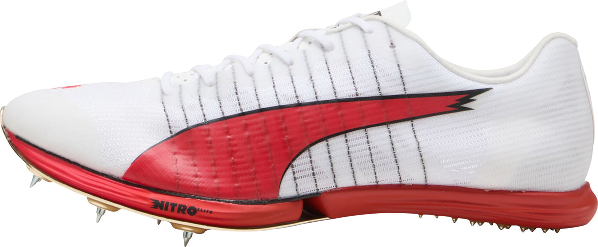 Puma evoSpeed Forte Nitro Elite Running Spikes - White - View 1