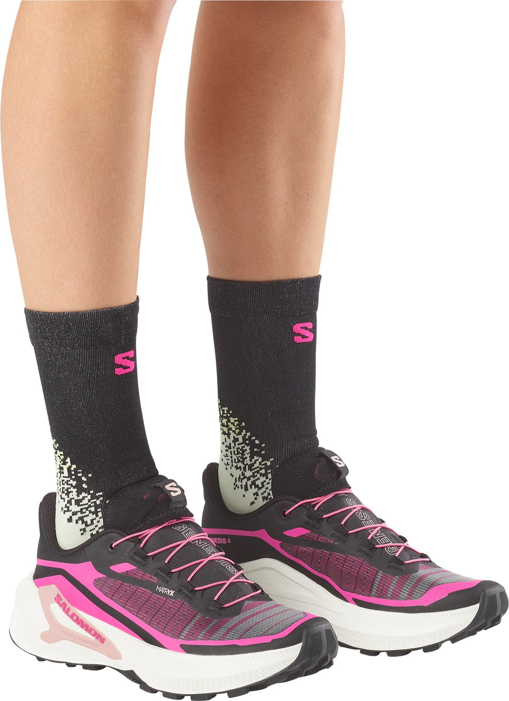 Salomon Genesis 2 Women's Trail Running Shoes - Black - View 7