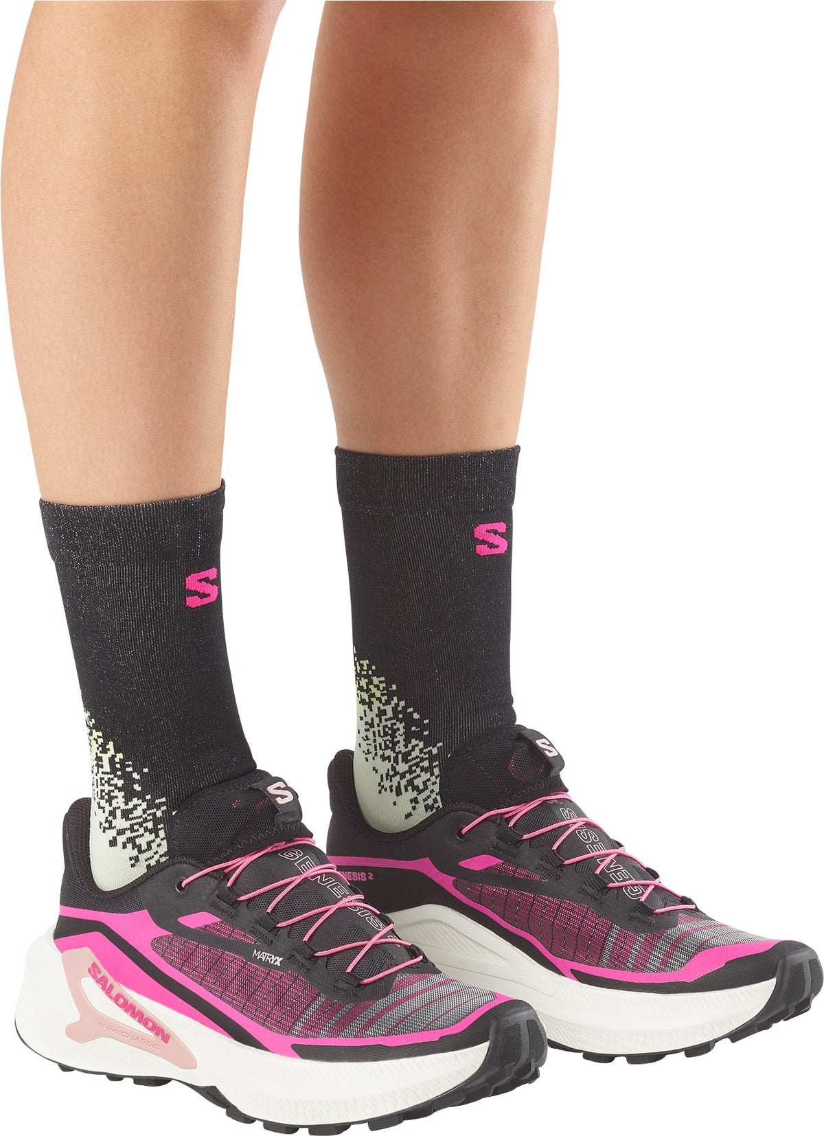 Salomon Genesis 2 Women's Trail Running Shoes - Black - View 7