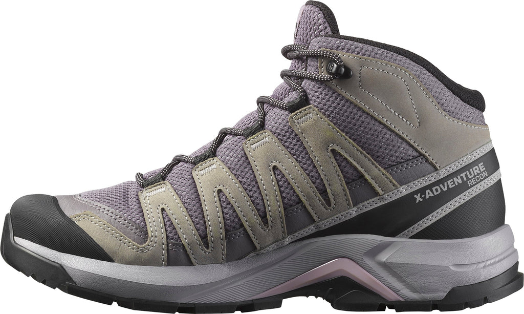Salomon X-Adventure Recon Mid GORE-TEX Women's Walking Shoes - Grey - View 3