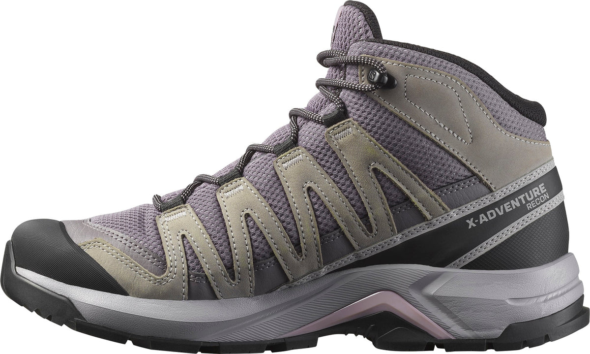 Salomon X-Adventure Recon Mid GORE-TEX Women's Walking Shoes - Grey - View 3