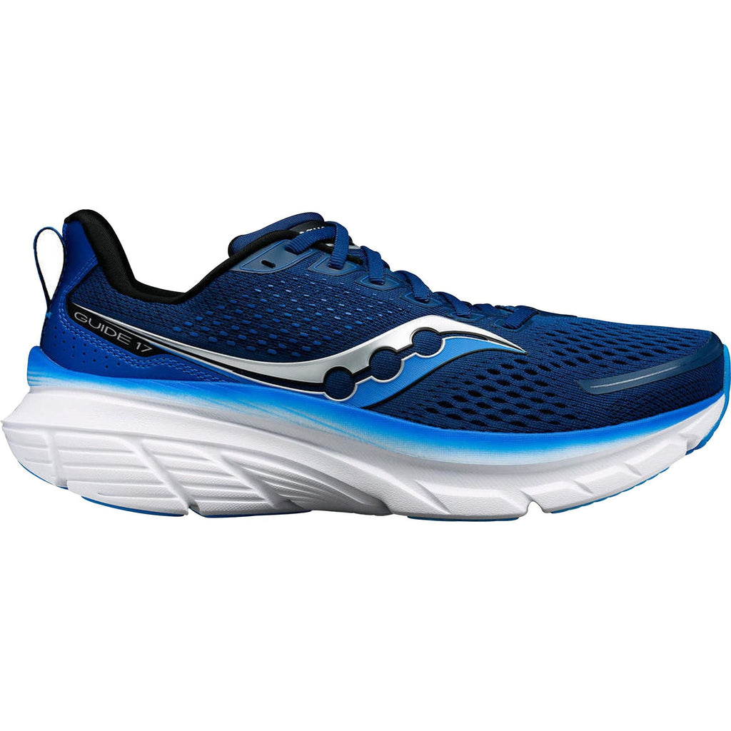 Saucony Guide 17 WIDE FIT Men's Running Shoes - Navy - View 1