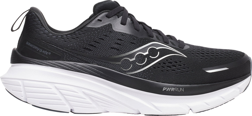 Saucony Guide 18 WIDE FIT Men's Running Shoes - Black - View 1