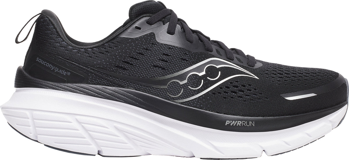 Saucony Guide 18 WIDE FIT Men's Running Shoes - Black - View 1