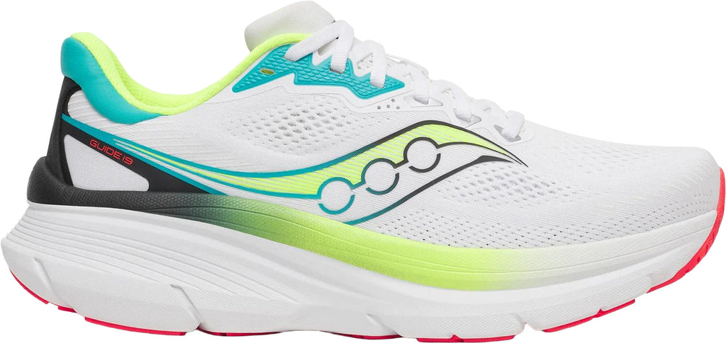 Saucony Guide 19 Men's Running Shoes - White - View 1
