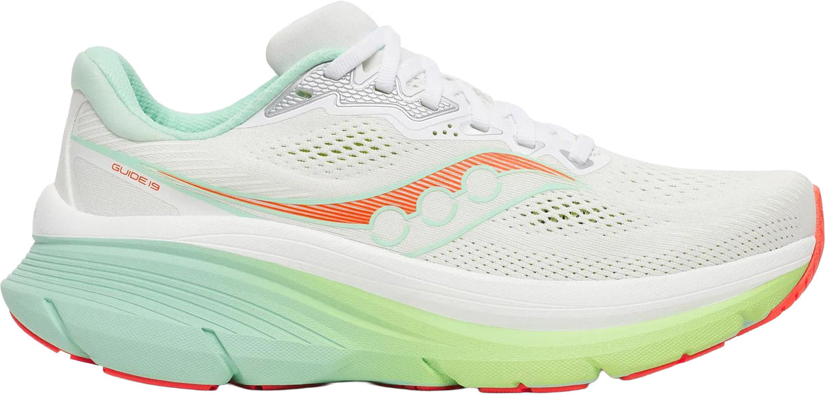 Saucony Guide 19 Women's Running Shoes - White - View 1
