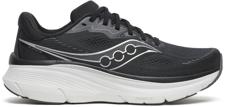 Saucony Guide 19 WIDE FIT Men's Running Shoes - Black - View 1