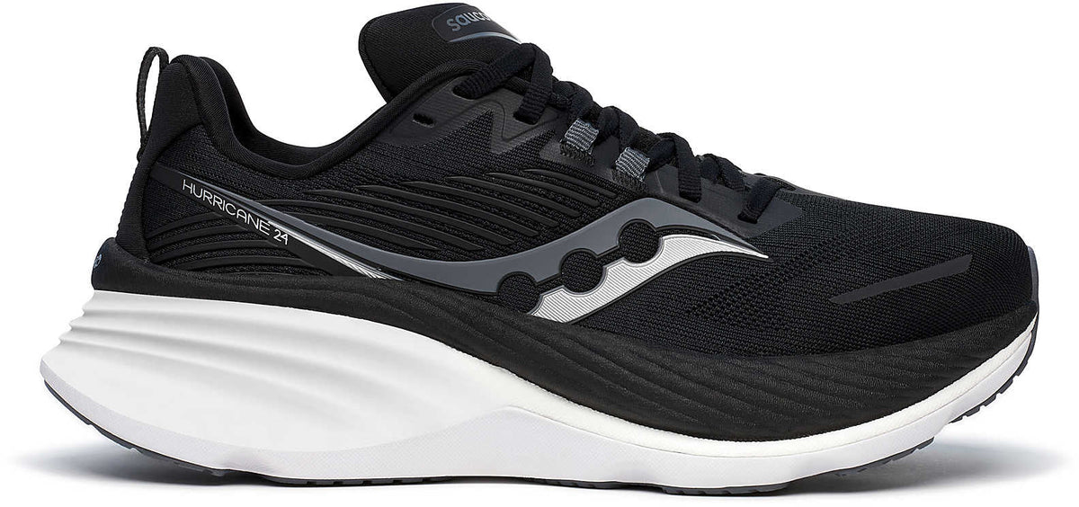 Saucony Hurricane 24 Women's Running Shoes - Black - View 1