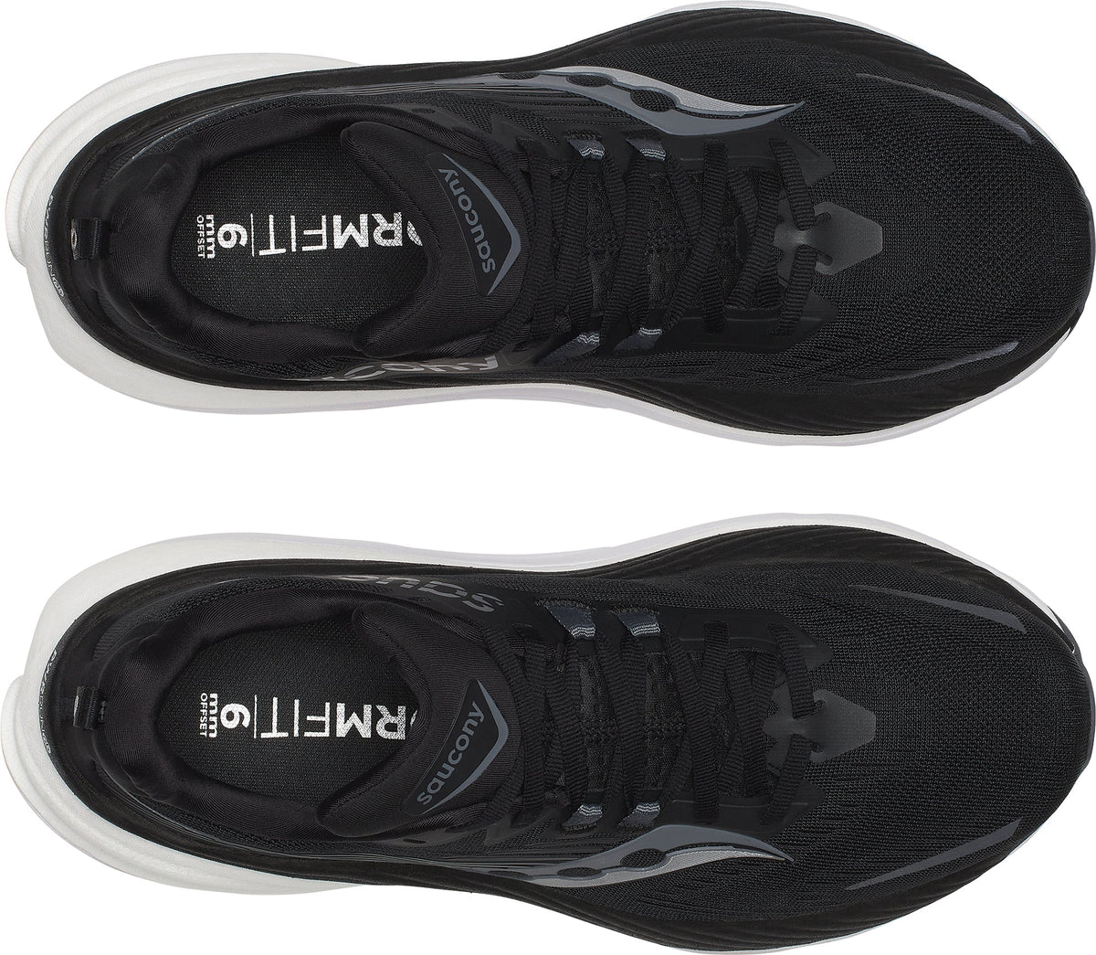 Saucony Hurricane 24 Men's Running Shoes - Black - View 4
