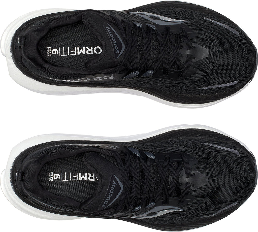 Saucony Hurricane 24 WIDE FIT Women's Running Shoes - Black - View 4