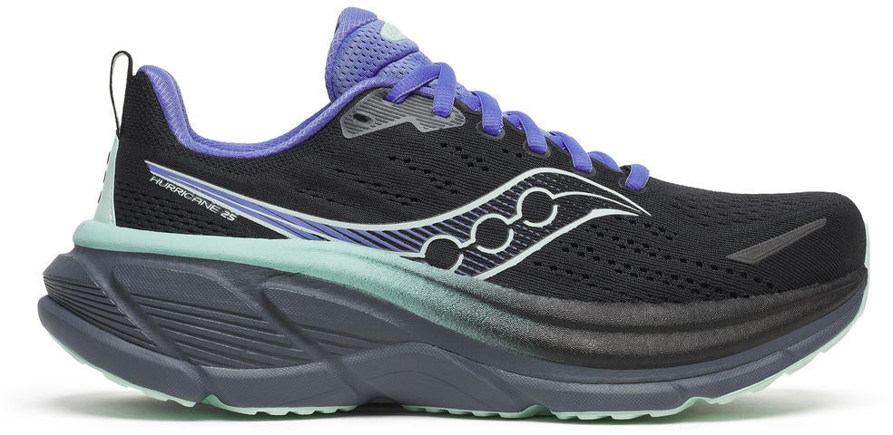 Saucony Hurricane 25 Women's Running Shoes - Black - View 1