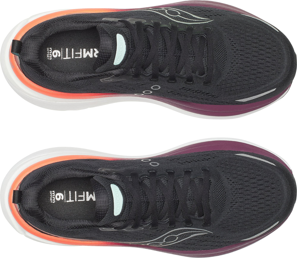 Saucony Hurricane 25 Men's Running Shoes - Black - View 4