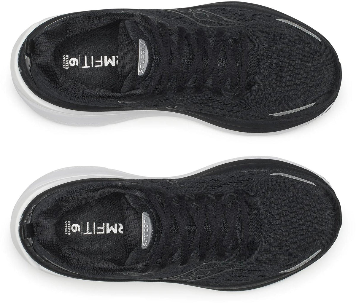 Saucony Hurricane 25 WIDE FIT Men's Running Shoes - Black - View 4