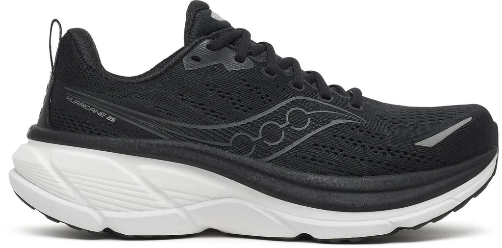 Saucony Hurricane 25 WIDE FIT Men's Running Shoes - Black - View 1