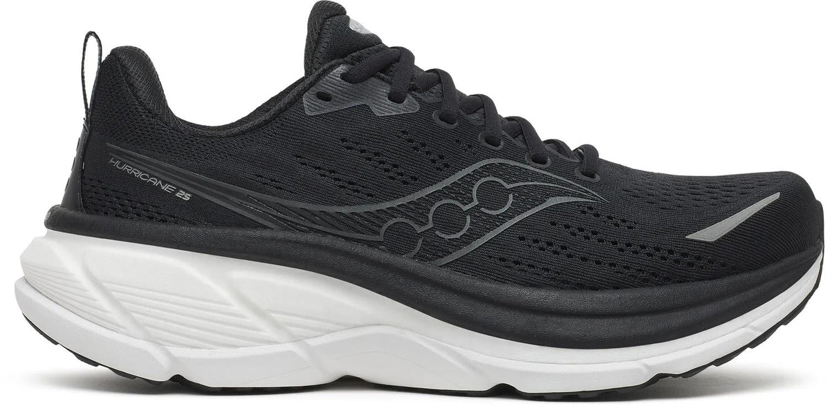 Saucony Hurricane 25 WIDE FIT Men's Running Shoes - Black - View 1